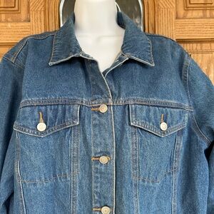Style & Co 18W Classic Blue Denim Jacket